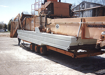 harvester with rust repair work